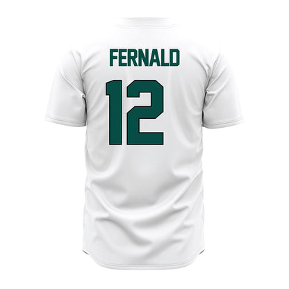 Jacksonville - NCAA Baseball : Josh Fernald - White Jersey-1