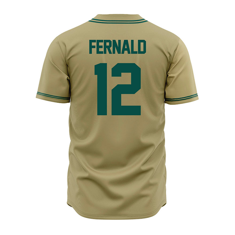 Jacksonville - NCAA Baseball : Josh Fernald - Gold Jersey-1