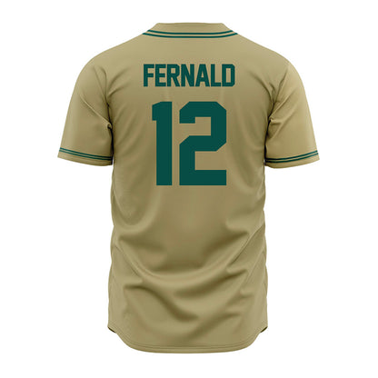 Jacksonville - NCAA Baseball : Josh Fernald - Gold Jersey-1