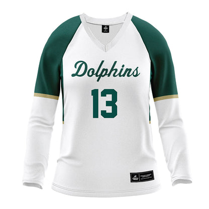 Jacksonville - NCAA Women's Volleyball : Kathryn Adler - White Volleyball Jersey-0