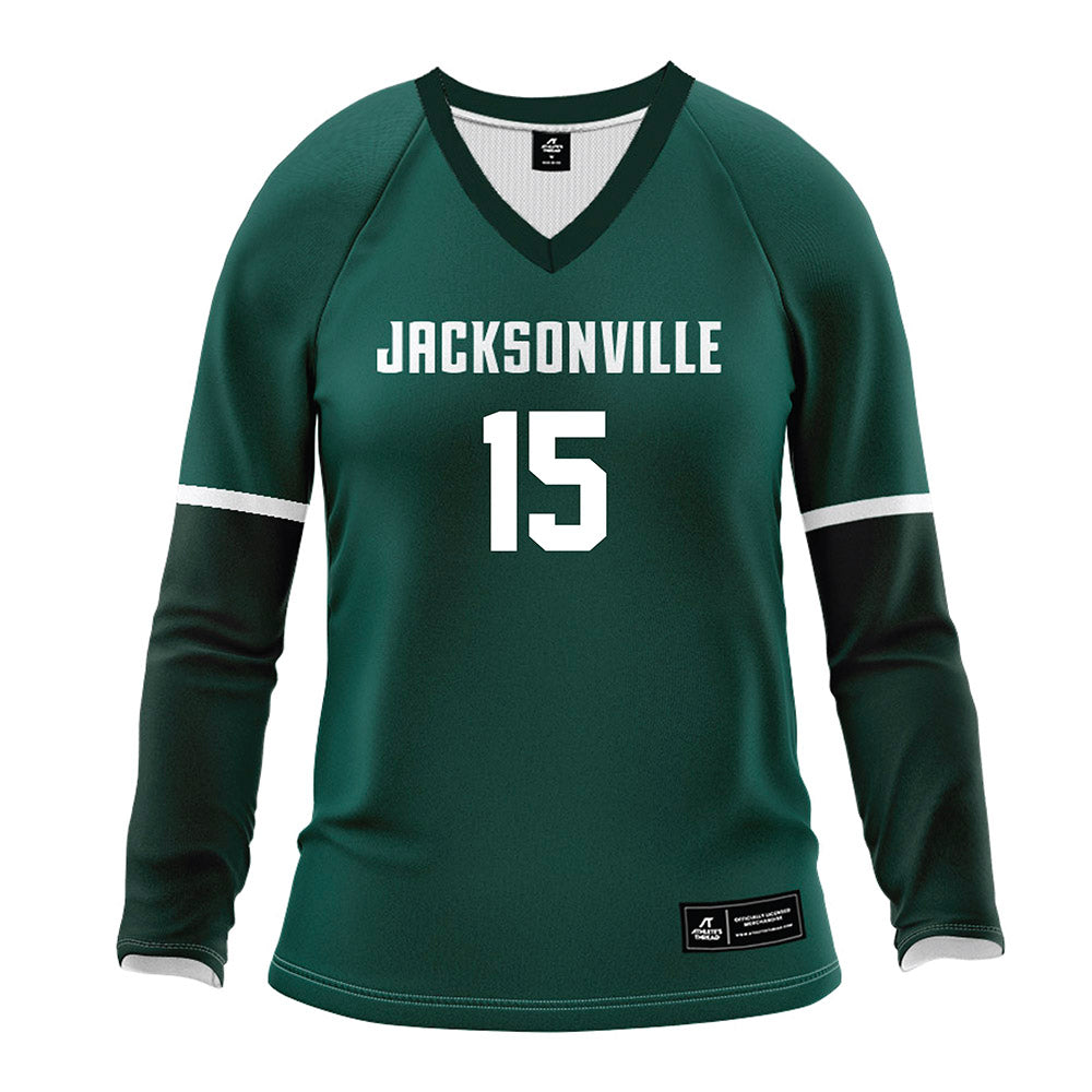 Jacksonville - NCAA Women's Volleyball : Ana Tobar - Green Volleyball Jersey-0