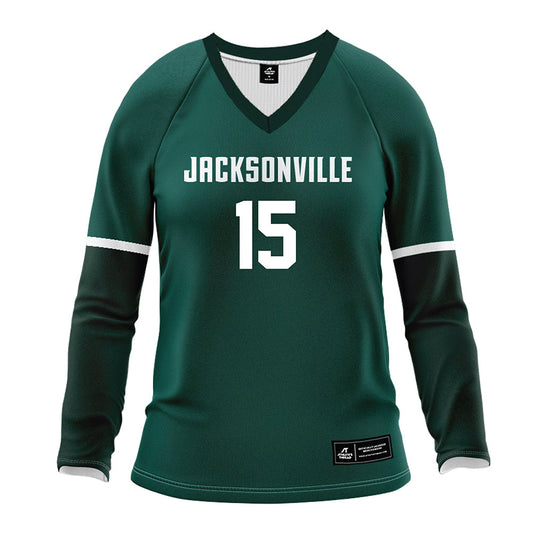 Jacksonville - NCAA Women's Volleyball : Ana Tobar - Green Volleyball Jersey-0