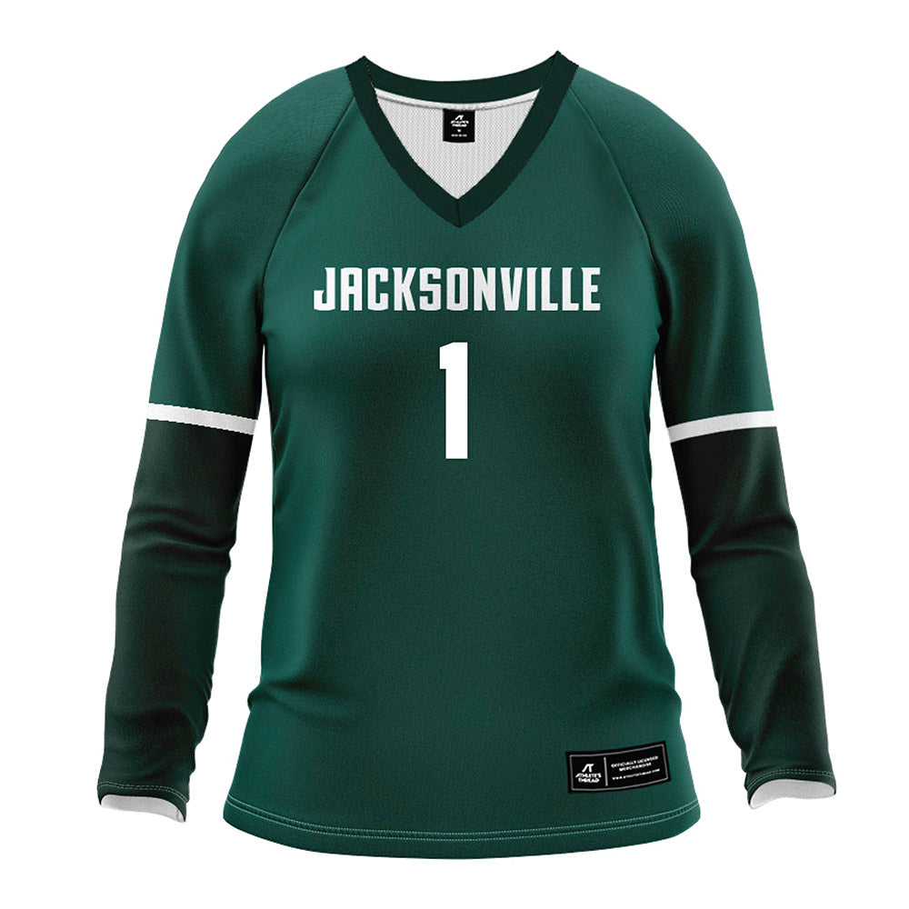 Jacksonville - NCAA Women's Volleyball : Elle Kennedy - Green Volleyball Jersey