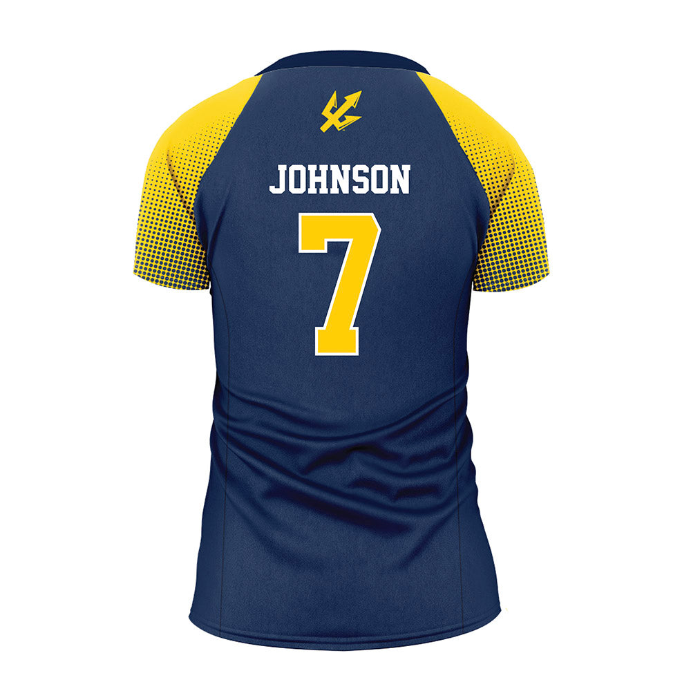 UCSD - NCAA Women's Volleyball : Madison Johnson - Blue Volleyball Jersey-1