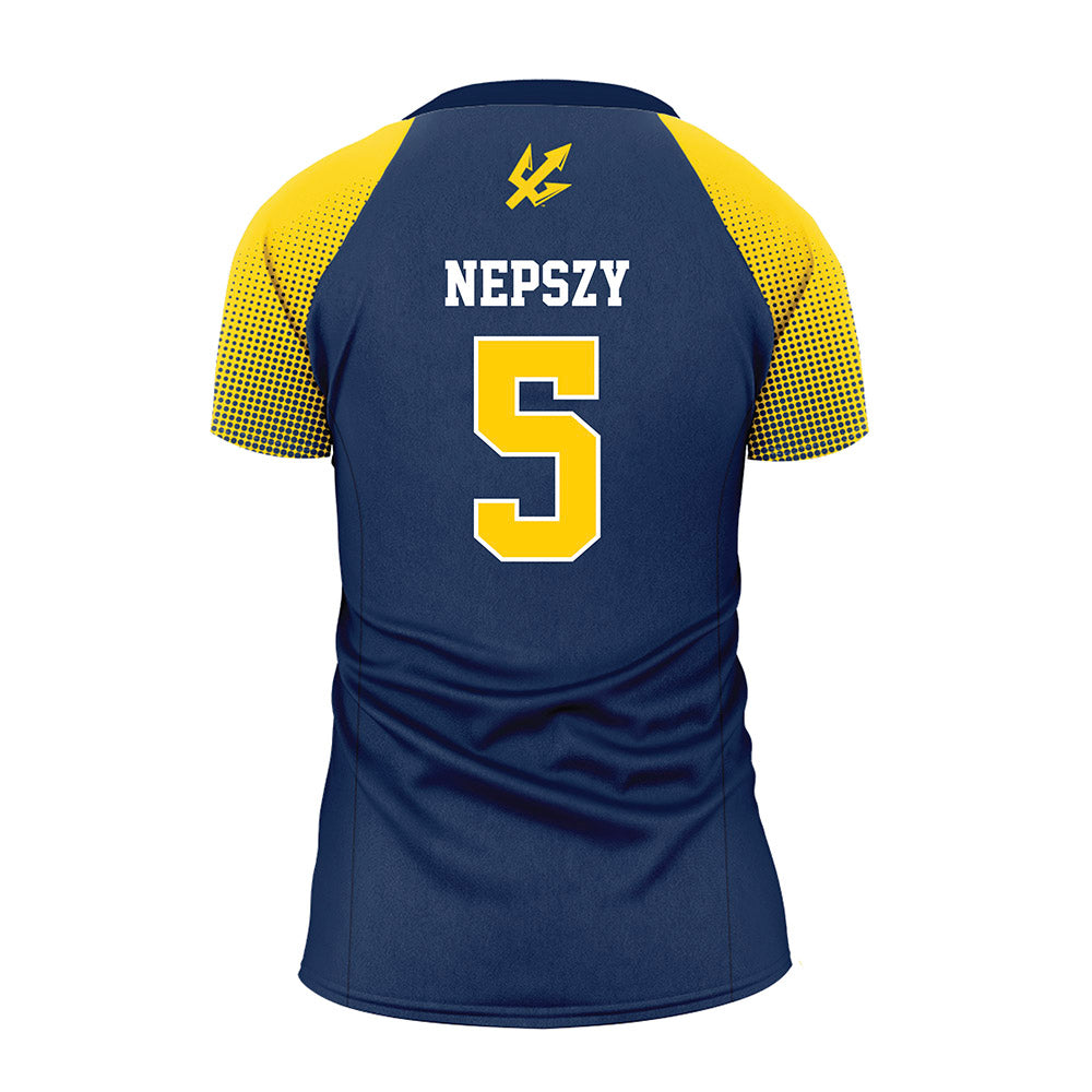 UCSD - NCAA Women's Volleyball : Maija Nepszy - Blue Volleyball Jersey-1