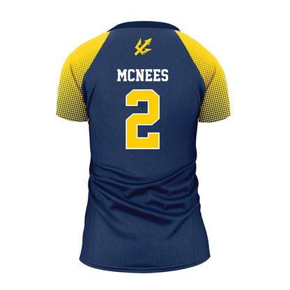 UCSD - NCAA Women's Volleyball : Ireland McNees - Blue Volleyball Jersey-1