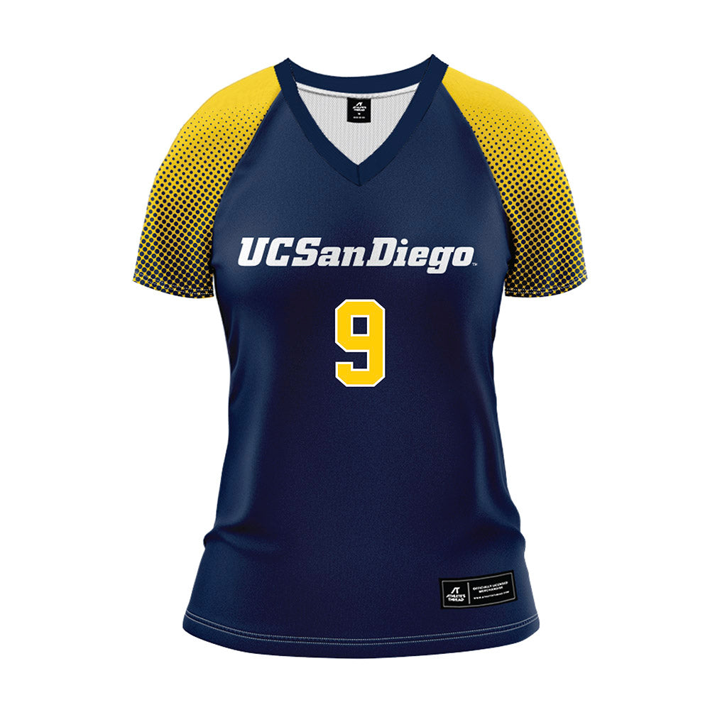 UCSD - NCAA Women's Volleyball : Paulina Baillie - Blue Volleyball Jersey-0