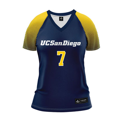 UCSD - NCAA Women's Volleyball : Madison Johnson - Blue Volleyball Jersey-0