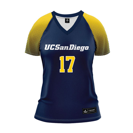 UCSD - NCAA Women's Volleyball : Mina Olgar - Blue Volleyball Jersey-0