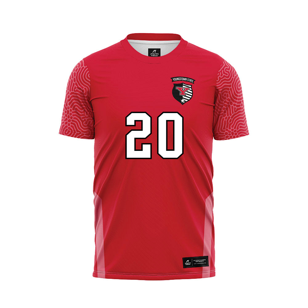 Youngstown State - NCAA Women's Soccer : Jenna Tufo - Red Soccer Jersey-0