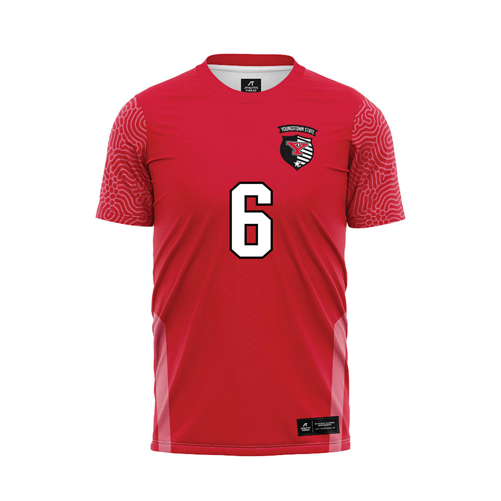 Youngstown State - NCAA Women's Soccer : Emerson Suckow - Red Soccer Jersey-0