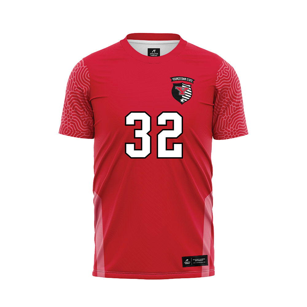 Youngstown State - NCAA Women's Soccer : Mia Deramo - Red Soccer Jersey-0