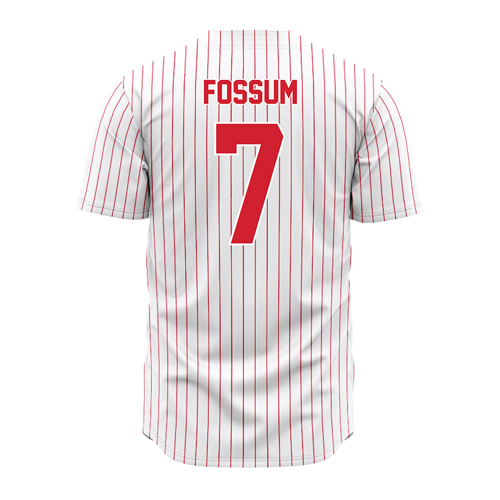 Youngstown State - NCAA Baseball : Kyle Fossum - Pinstripe Jersey-1