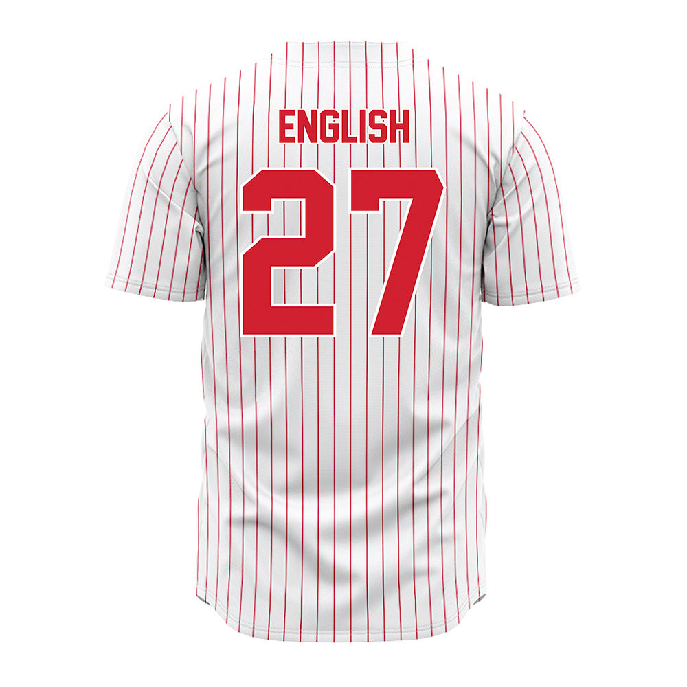 Youngstown State - NCAA Baseball : Aidan English - Pinstripe Jersey-1