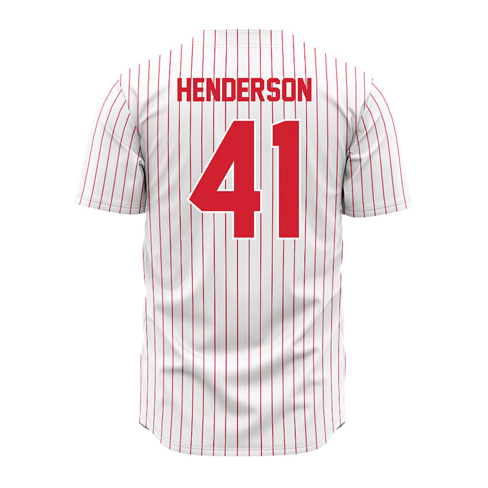 Youngstown State - NCAA Baseball : Mark Henderson - Pinstripe Jersey-1