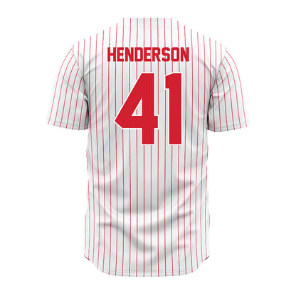 Youngstown State - NCAA Baseball : Mark Henderson - Pinstripe Jersey-1