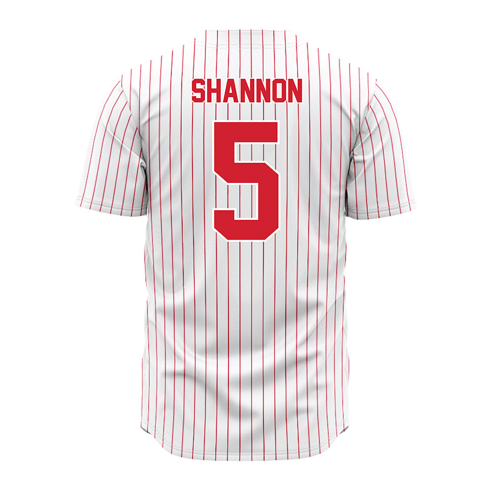 Youngstown State - NCAA Baseball : Brady Shannon - Pinstripe Jersey-1