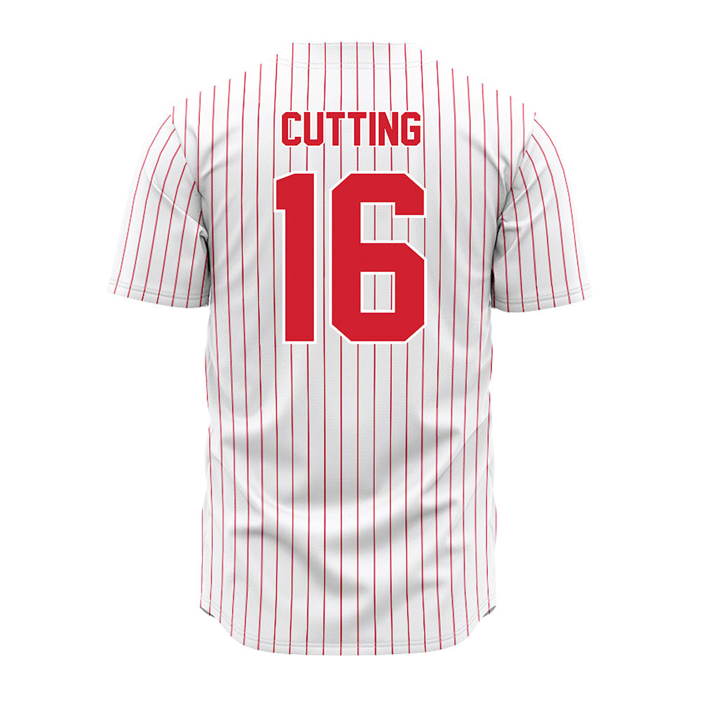 Youngstown State - NCAA Baseball : Garrett Cutting - Pinstripe Jersey-1