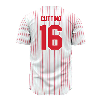 Youngstown State - NCAA Baseball : Garrett Cutting - Pinstripe Jersey-1
