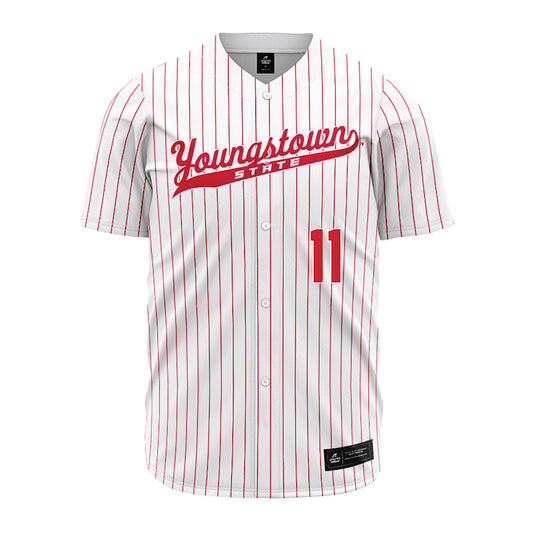 Youngstown State - NCAA Baseball : Caleb Hadley - Pinstripe Jersey-0