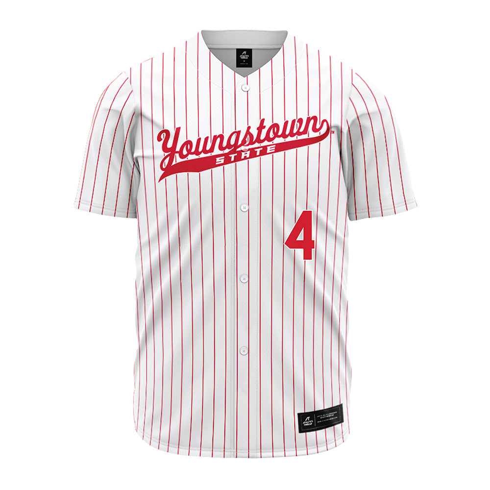 Youngstown State - NCAA Baseball : Michael Rodriques - Pinstripe Jersey-0
