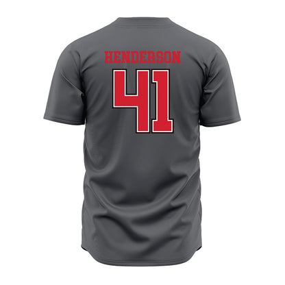 Youngstown State - NCAA Baseball : Mark Henderson - Grey Jersey-1