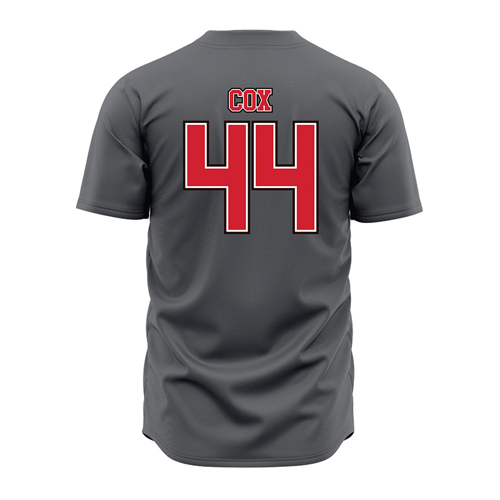Youngstown State - NCAA Baseball : Banks Cox - Grey Jersey-1