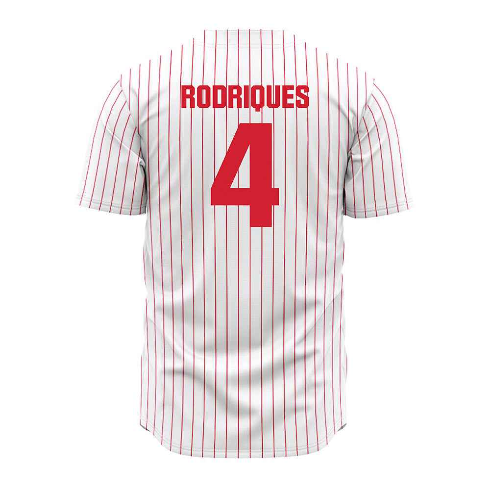 Youngstown State - NCAA Baseball : Michael Rodriques - Pinstripe Jersey-1