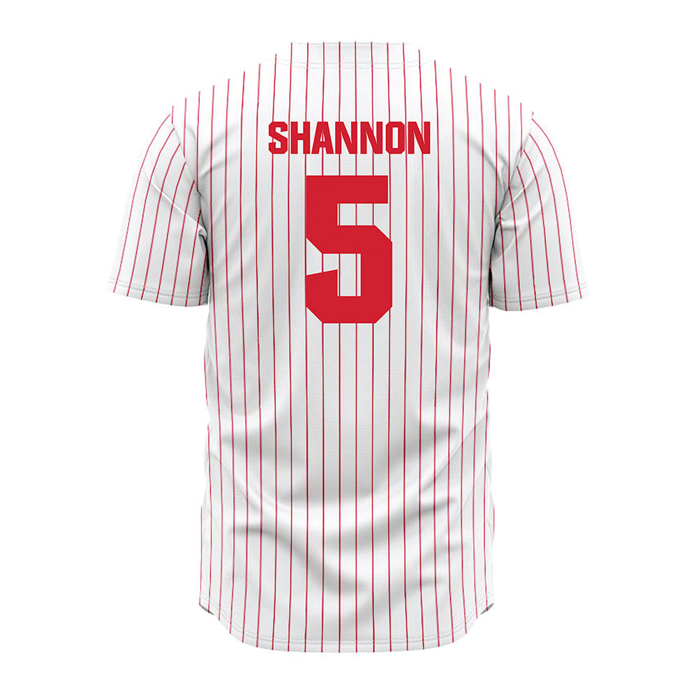 Youngstown State - NCAA Baseball : Brady Shannon - Pinstripe Jersey-1