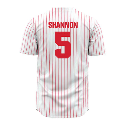 Youngstown State - NCAA Baseball : Brady Shannon - Pinstripe Jersey-1