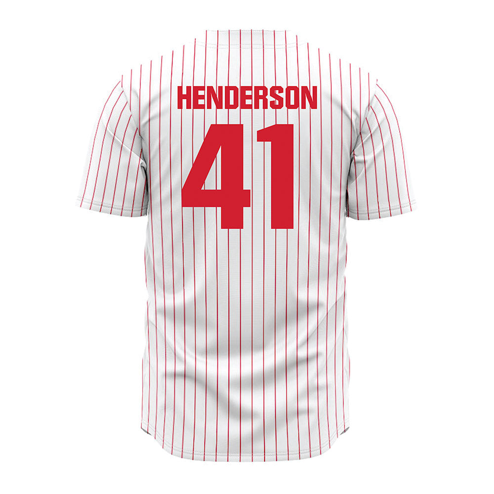 Youngstown State - NCAA Baseball : Mark Henderson - Pinstripe Jersey-1