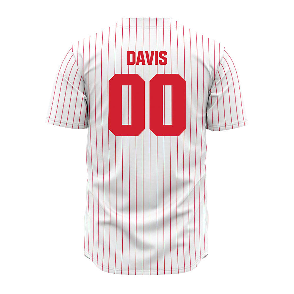 Youngstown State - NCAA Baseball : Bo Davis - Pinstripe Jersey-1