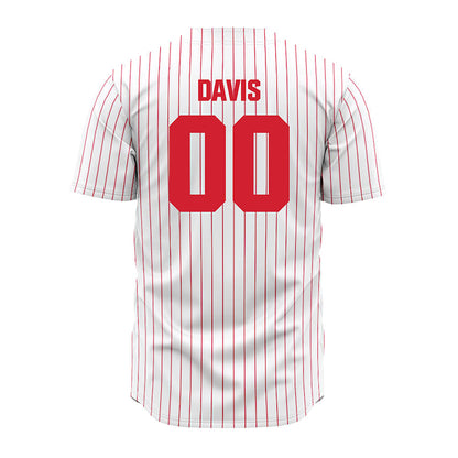 Youngstown State - NCAA Baseball : Bo Davis - Pinstripe Jersey-1