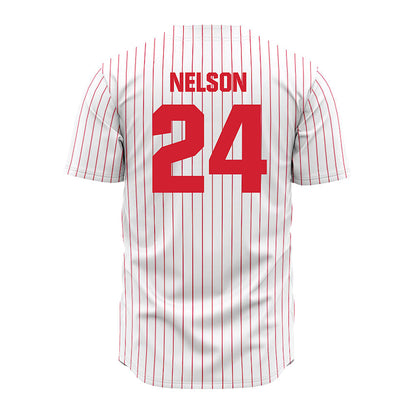 Youngstown State - NCAA Baseball : Braylon Nelson - Pinstripe Jersey-1