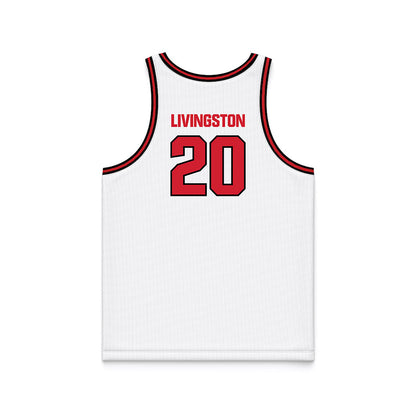 Youngstown State - NCAA Men's Basketball : Jamar Livingston - White Basketball Jersey-1