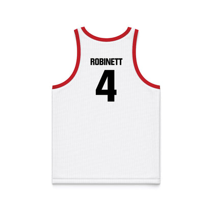 Youngstown State - NCAA Men's Basketball : Tyler Robinett - White Basketball Jersey-1