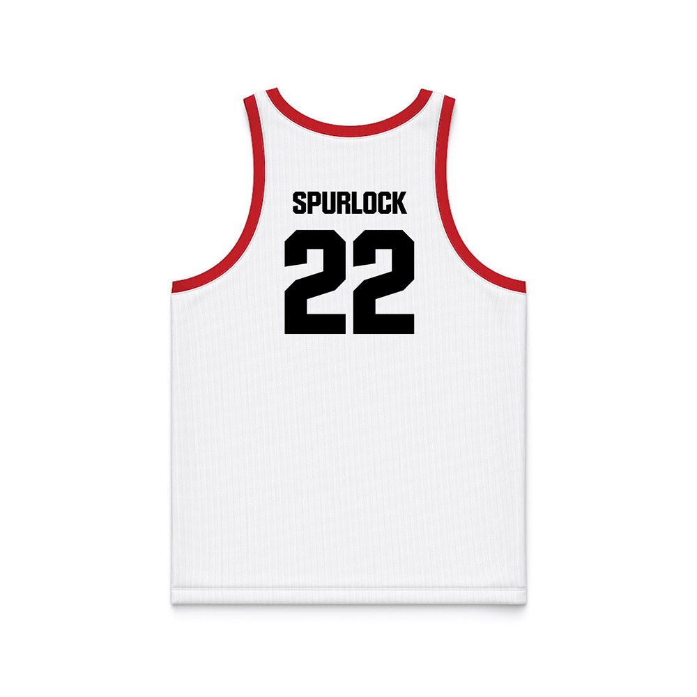 Youngstown State - NCAA Men's Basketball : Jacob Spurlock - White Basketball Jersey-1
