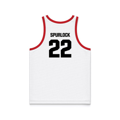 Youngstown State - NCAA Men's Basketball : Jacob Spurlock - White Basketball Jersey-1