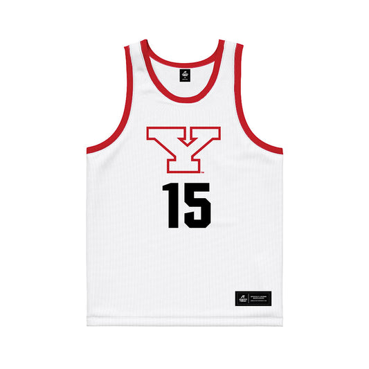 Youngstown State - NCAA Men's Basketball : Cris Carroll - White Basketball Jersey-0