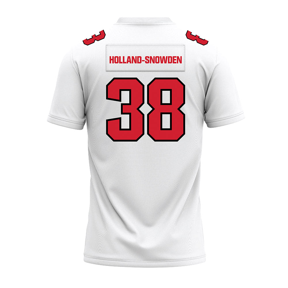 Youngstown State - NCAA Football : Bryant Holland-Snowden - White Premium Football Jersey-1