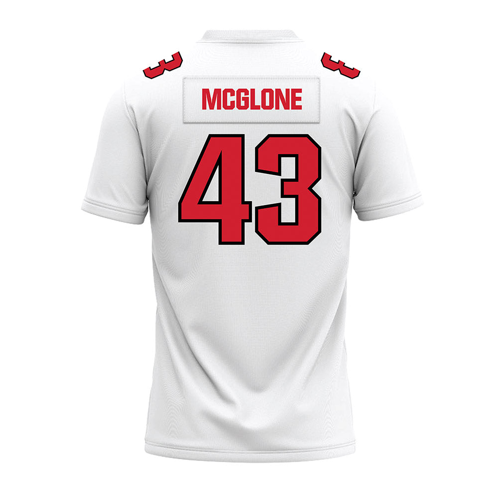 Youngstown State - NCAA Football : Michael McGlone - White Premium Football Jersey-1