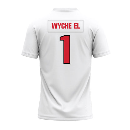 Youngstown State - NCAA Football : Lynn Wyche El - White Premium Football Jersey-1