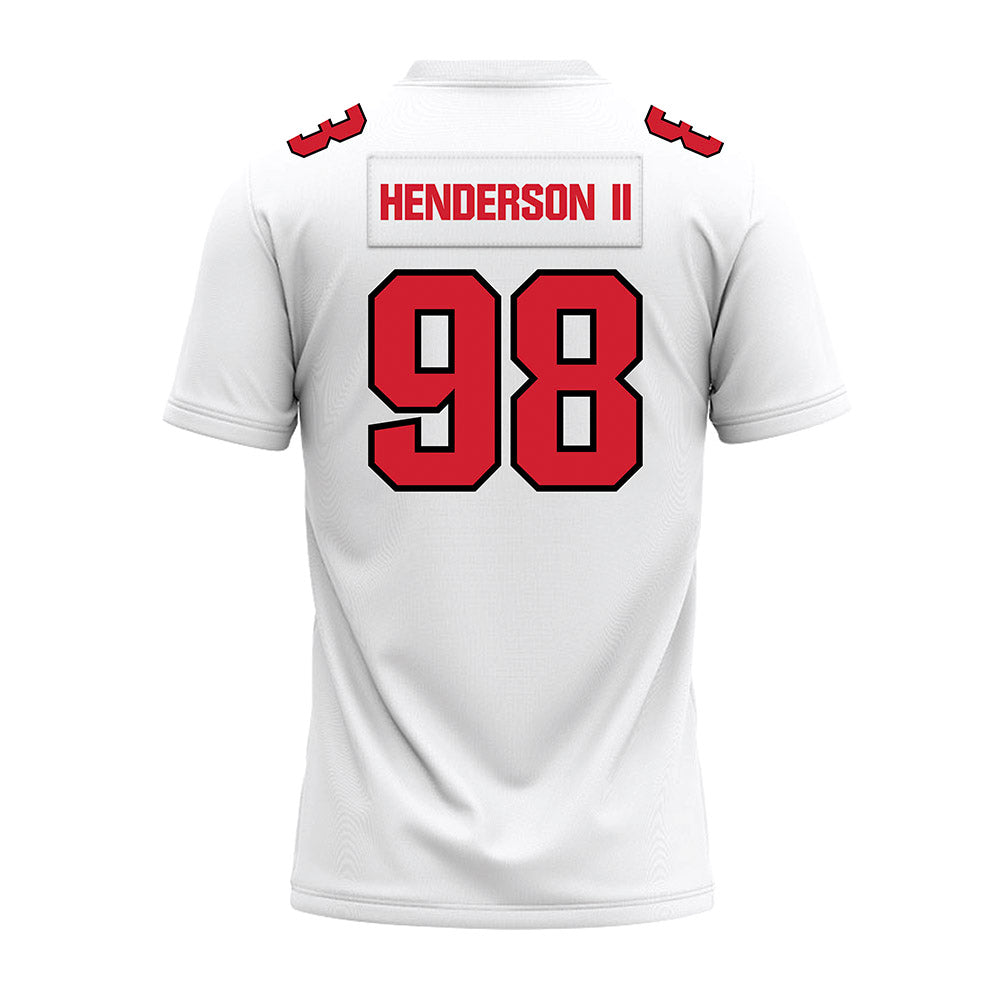 Youngstown State - NCAA Football : Marcus Henderson ii - White Premium Football Jersey-1