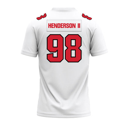 Youngstown State - NCAA Football : Marcus Henderson ii - White Premium Football Jersey-1