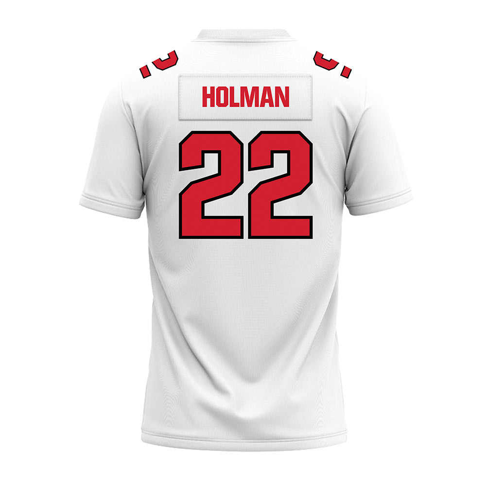 Youngstown State - NCAA Football : Dev Holman - White Premium Football Jersey-1