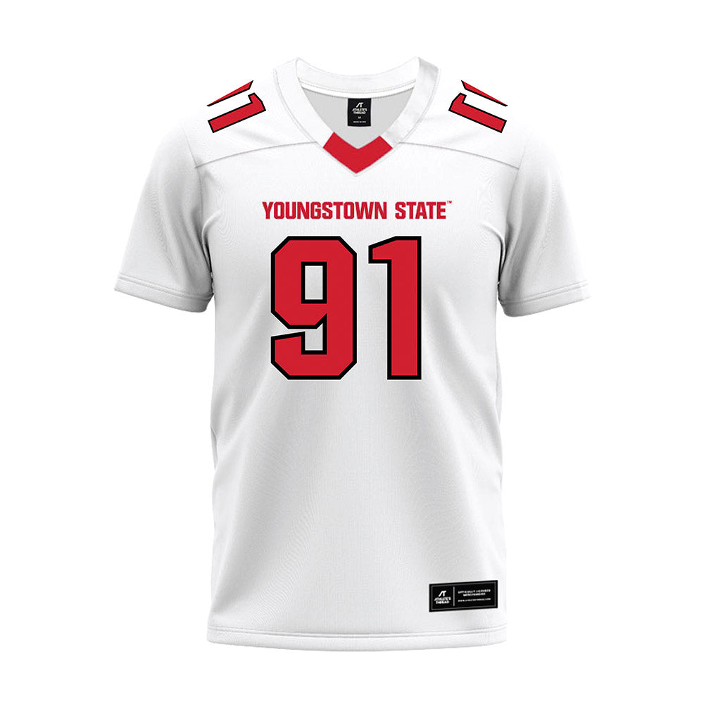 Youngstown State - NCAA Football : Reighn Lowery - White Premium Football Jersey-0