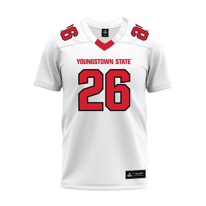 Youngstown State - NCAA Football : Stephen Sims - White Premium Football Jersey-0