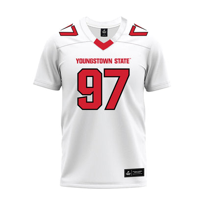 Youngstown State - NCAA Football : Dshawn Kirby - White Premium Football Jersey-0
