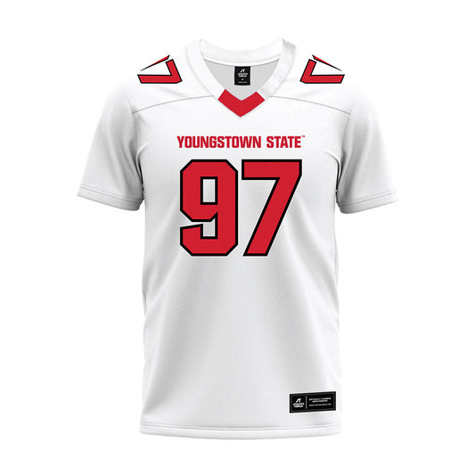 Youngstown State - NCAA Football : Dshawn Kirby - White Premium Football Jersey-0