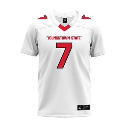 Youngstown State - NCAA Football : Raleigh Collins III - White Premium Football Jersey-0